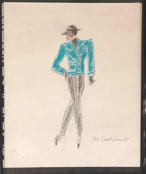 yves st laurent drawings